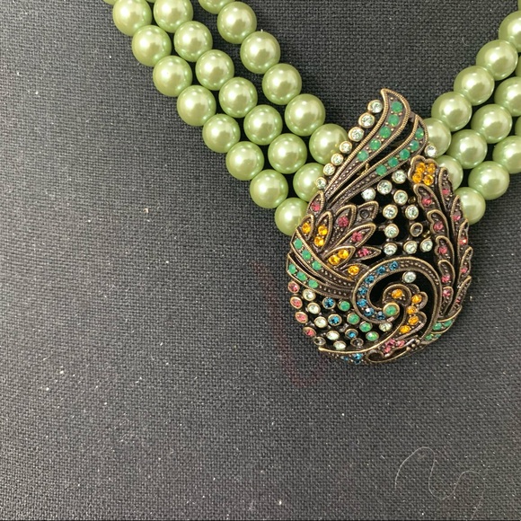 Heidi Daus TEARED TAPESTRY 3 Strand NECKLACE Paisley - Picture 9 of 10